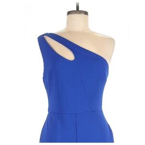 One-Shoulder Blue Jumpsuit
